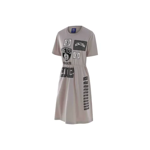 NBA StartDate Короткий рукав Платье Женское Серое