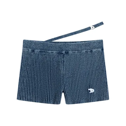 The Blender Повседневные шорты Женские Джинсовый синий