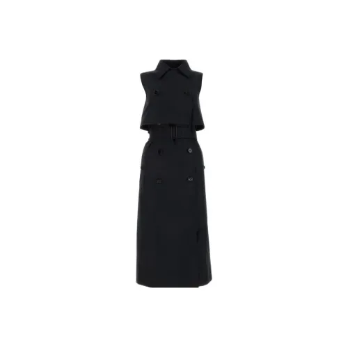 Burberry SS23 Sleeveless Dress Women's Black Burberry SS23 Без рукавов Платье Женское Черное