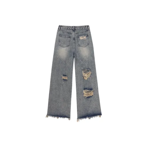 I'M ONE Промытый деним синий Женские джинсы