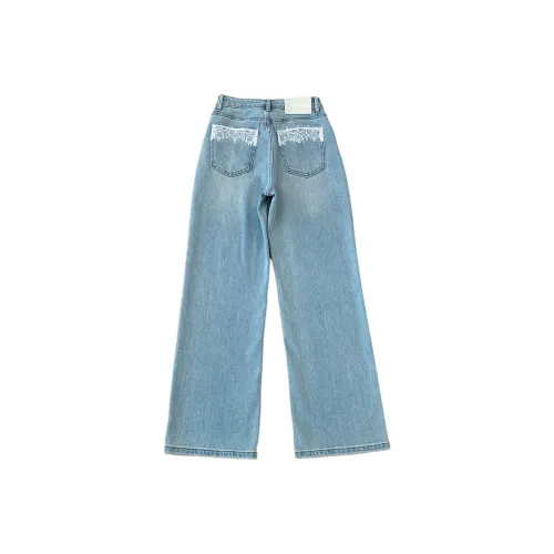 OUBO Светло-синие Женские Джинсы