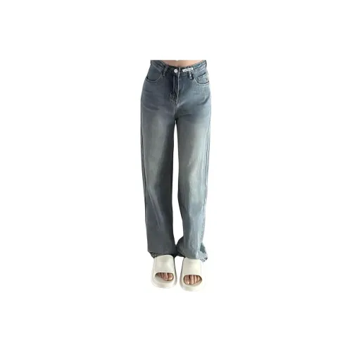 SHUHAOBAI Blue Women's Jeans SHUHAOBAI Синий Женские Джинсы