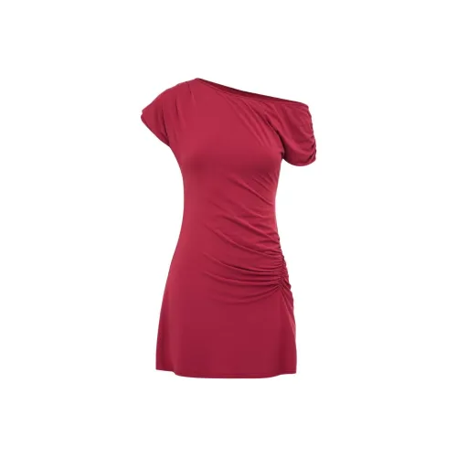 WITH JEAN SS25 Camilia Платье Короткое с рукавами Платье Женское Красное