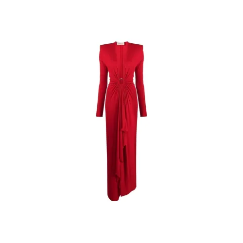 Alexandre Vauthier Red Женские Длинные Рукава Платья