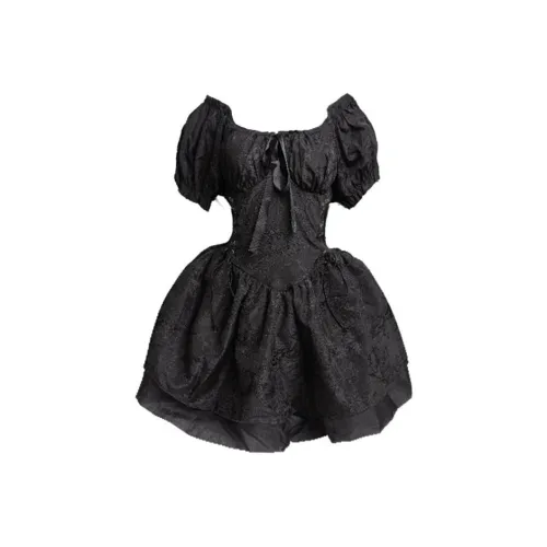 KAZAN Black Женские Короткие Платья с Рукавами