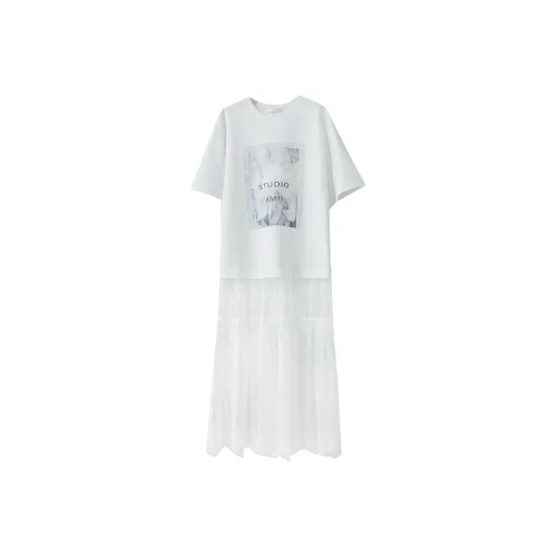 AMII Короткое платье с короткими рукавами женское