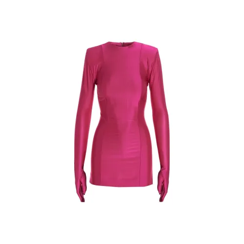 Vetements Фуксия Женские Длинные Платья с Рукавами