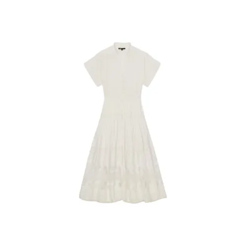 Maje Короткий рукав Платье Женское Светлый Умбра