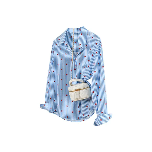 TOUCH Рубашка Женская Синие Полосы