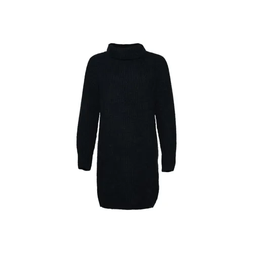 SUPERDRY Длинное платье с длинными рукавами женское морской синий