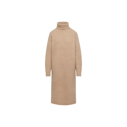 ARITZIA WILFRED Taylor Платье Длинное с длинными рукавами Женское Золотое CAMEL