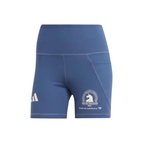 Adidas Boston Marathon 2024 Бег Легкий 5' Короткие Леггинсы Повседневные Шорты Женские Синие