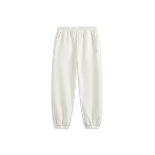 LINING Sports Life Collection Вязаные тренировочные брюки женские Шампань Белый