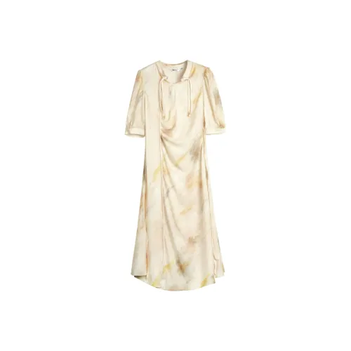 Olrain Длинное платье с длинными рукавами женское цвет тубероза