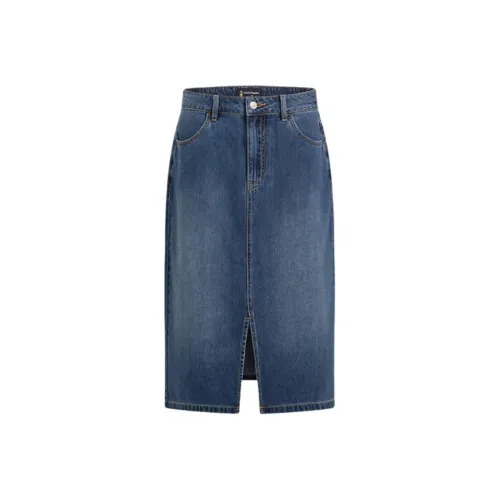 Hush Puppies Denim Long Skirt Women's Blue Хуш Пуппи Деним Длинная Юбка Женская Синяя
