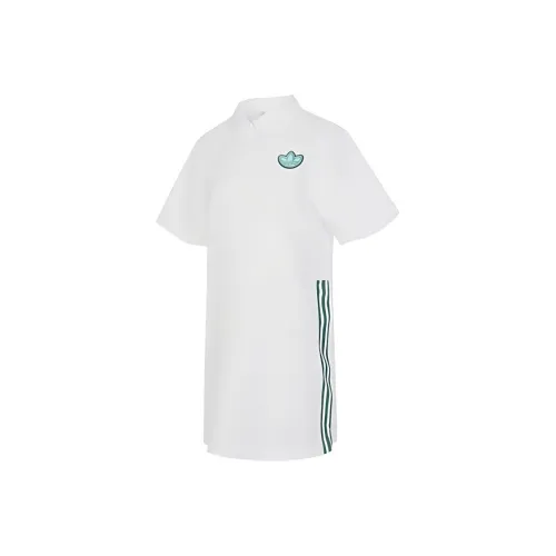 Adidas Originals Короткий рукав Платье Женское Серое