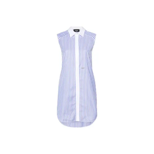 DSQUARED 2 SS24 Без рукавов Платье Женское Синее