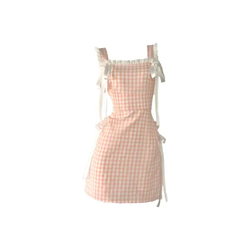 CPAURA Slip Платье Женское Розовая Клетка