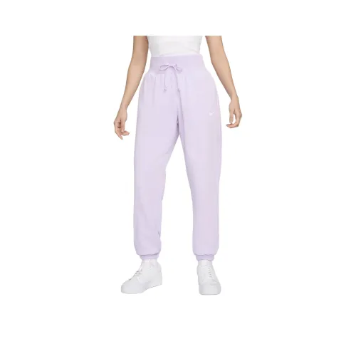 Nike Sportswear Phoenix Fleece Вязаные Тренировочные Штаны Женские Светло-фиолетовые