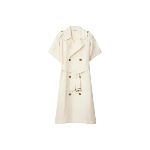 Burberry Trench SS25 Короткий рукав Платье Женское Бежевый