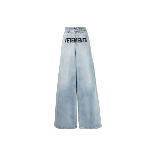 Vetements Светло-синие Женские Джинсы