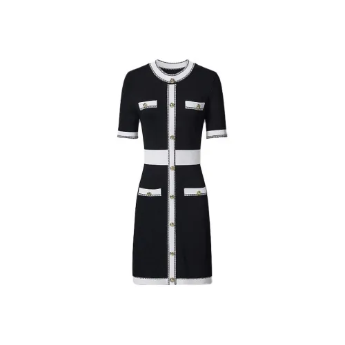 KARL LAGERFELD Короткий рукав Платье Женское Черное