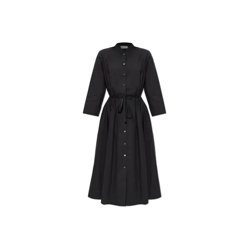 TORY BURCH Длинное платье с длинными рукавами женское черное