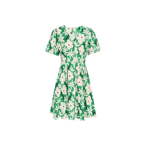 Tulip Taste Лесной зеленый Женские Платья с коротким рукавом