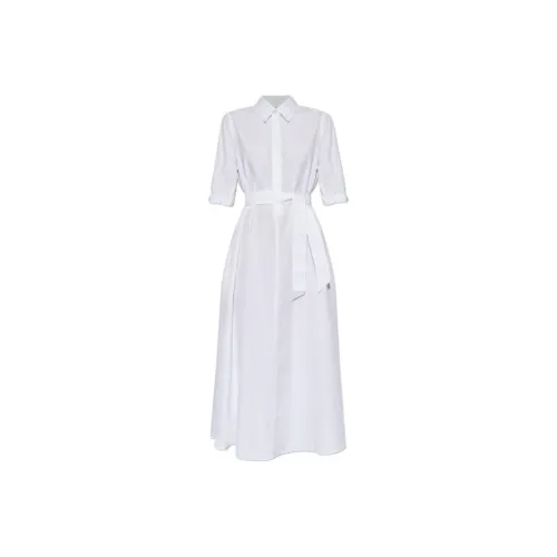 MaxMara Короткий рукав Платье Женское Белое