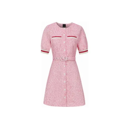 PINKO Розовые Женские Платья с Коротким Рукавом