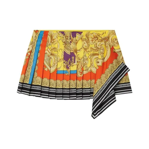 VERSACE SS22 Повседневные короткие юбки Женские Желтые