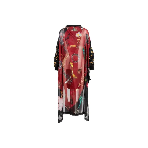 Vivienne Westwood Многоцветные Женские Длинные Платья с Рукавами
