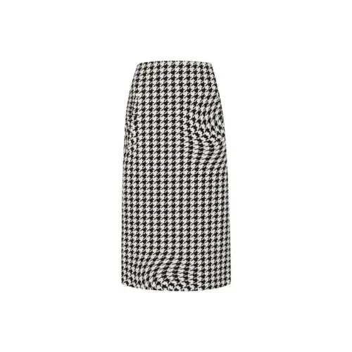 Off Белый SS21 Черно-белая панда Женские Повседневные длинные юбки