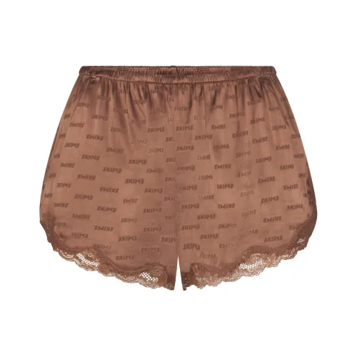 SKIMS Жаккард Кружево Короткие Повседневные Шорты Женские Яшма Яшма