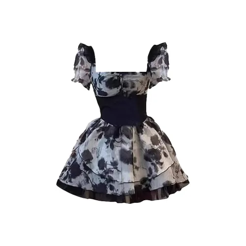 SCCREBEL OFFICIAL Короткий рукав Платье Женское Черное