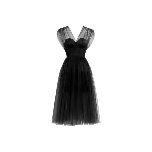 AUI Black Женские Короткие Платья с Рукавами