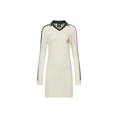 Палладий Длинный Sleeved Платье Женские Хлопковая конфета