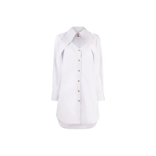 Vivienne Westwood Фиолетовые Женские Длинные Платья с Рукавами