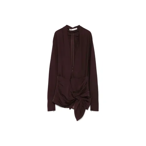 Christopher Esber SS24 Длинное платье с длинными рукавами женское цвет румяна