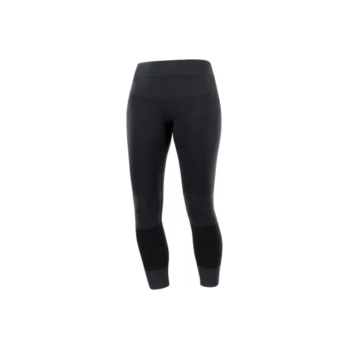 SALOMON ESSENTIAL WOOL Леггинсы Женские Темно-черный