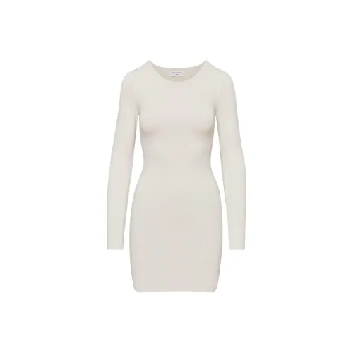 ARITZIA Тень Crew Длинный рукав Мини Платье Длинный рукав Платье Женское Матовый жемчужный Матовый жемчужный