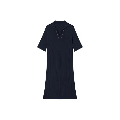 COVERINS Короткий рукав Платье Женское Темно-синий