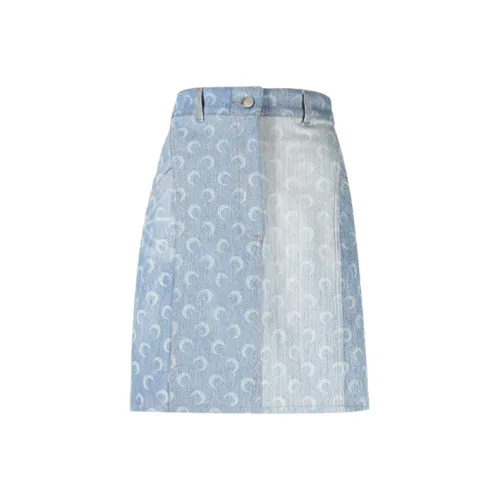 Marine Serre Синие Женские Джинсовые Короткие Юбки