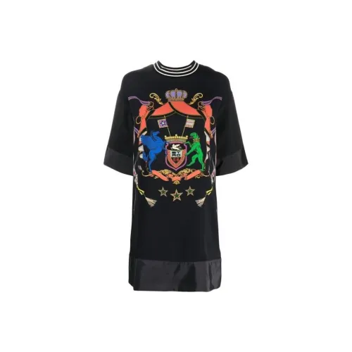 ETRO Черное Женское Короткое Платье с Рукавами