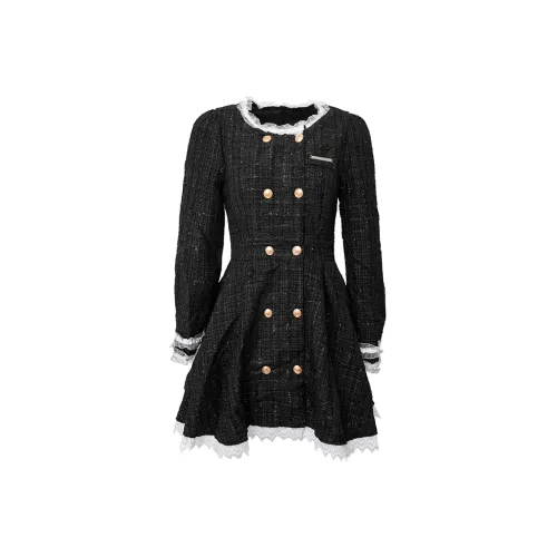 SUNSUNTOWN Длинное платье с длинными рукавами женское