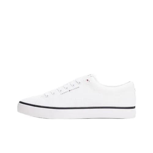 Tommy Hilfiger TRAINERS Низкий Топ Скейтборд Кроссовки Мужские Белые