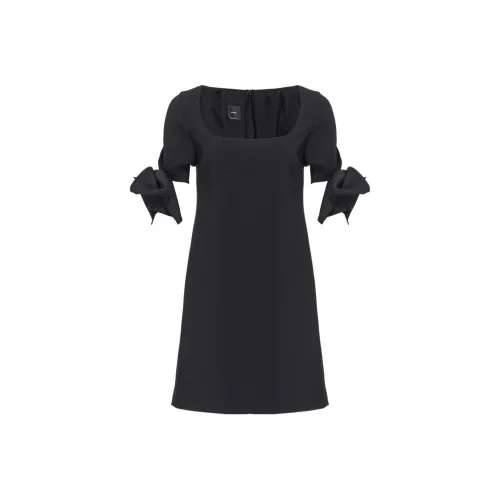 PINKO Черное Женское Короткое Платье с Рукавами