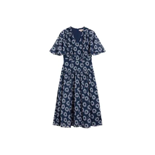 Ted Baker Темно-синий Женские Короткие Платья с Рукавами