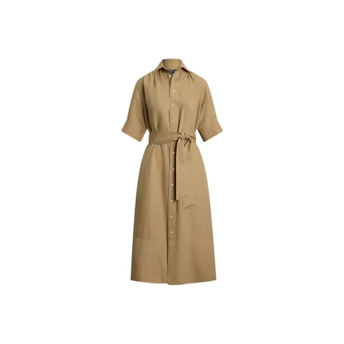 Polo Ralph Lauren Короткий рукав Платье Женское Коричневое