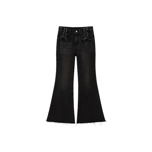 CHUU Темно-серые Женские Джинсы